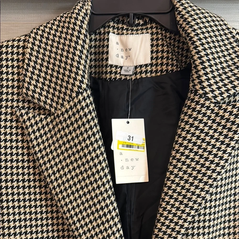 a new day Women's Black and Cream Trench Coat - Picture 2 of 7